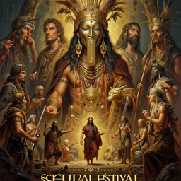 close up sci - fi festival shamanistic concert poster, elegant, highly detailed, centered, digital painting, concept art, smooth, sharp focus, illustration, artgerm, tomasz alen kopera, peter mohrbacher, donato giancola, joseph christian leyendecker, wlop, frank frazetta