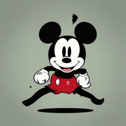mickey mouse jumping like jordan's jumpman symbol