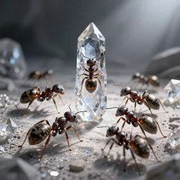 ants made of crystals