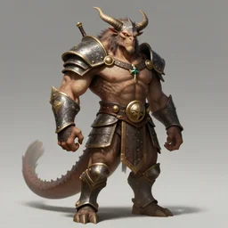 minotaur in ancient armor, muscular body, beksinski, ruan jia, trending on artstation
