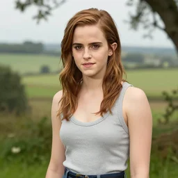 a portrait of emma watson in a scenic environment by charlie bowater