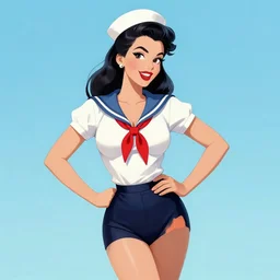 sailer girl pinup good girl art inspired by sveta subina