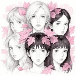 portrait, nightmare anomalies, leaves by miyazaki, white and pink palette, illustration, kenneth blom, mental alchemy, james jean, pablo amaringo, naudline pierre, contemporary art, hyper detailed