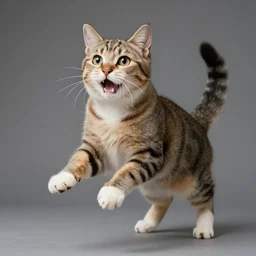 surprised cat jumping out of its skin highly detailed, extremely high quality, hd, 4 k, 8 k, canon 3 0 0 mm, professional photographer, 4 0 mp, lifelike, top - rated, award winning, realistic, detailed lighting, detailed shadows, sharp, no blur, edited, corrected, trending