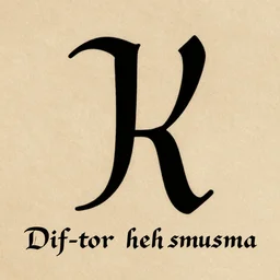 unicode letter for the vulcan words Dif-tor heh smusma,calligraphy,in the style of Ian Barnard