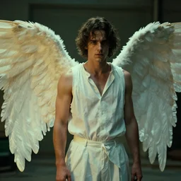 an angel as the american psycho, cinematic still