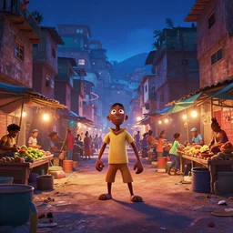 a film still from sony pictures animation by alberto mielgo, an african favela city market, vibrant, 5 0 mm lens, video game character and environment design, behance hd, studio, dramatic lighting, cinematic, global illumination, trending on artstation, bloom