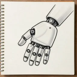 robot hand, vector sketch on paper, by tony diterlizzi, tim burton, hr giger, ilford hp 5, 5 5 mm, machinecore by artgerm, 3 d render, gothcore, beeple, joseph leyendecker, carlo carra