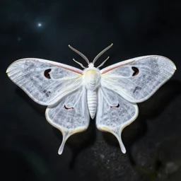 beautiful intricate white moth at night, cgsociety, by john atkinson grimshaw, by george stubbs, by virgil finlay, h. r. giger, romanticism, eerie, dreamlike