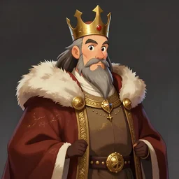 portrait of medieval old king, artstation, cartoon, elegant highly detailed digital painting, concept art, smooth, sharp focus, makoto shinkai, don bluth, fujita goro, giraud, tom whalen, michel ocelot, atey ghailan, akihiko yoshida, fadeev