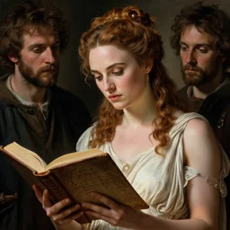 masterpiece contrite conundrum, beautiful Helen of Troy/Diane Kruger reading an ancient tome, by Edgar Maxence and Caravaggio and Michael Whelan and Caravaggio artistic, intricate drawing, light brazen, realistic fantasy, extremely detailed and beautiful aesthetic face, establishing shot, 8k resolution, dramatic lighting