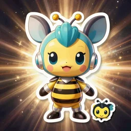 cute miss mascot azurill azurill azurill super hero sticker art, cronobreaker, beeple game icon