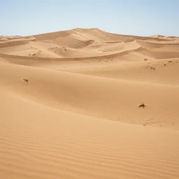 dunes desert dry in the style of Sean Bagshaw and Ansel Adams