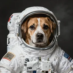 photo of astronaut dog