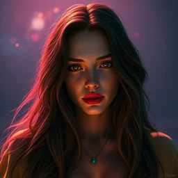 portrait of beautiful long haired lana del rey, maya ali mage, gloomhaven, dynamic lighting, gaudy colors, octane render aesthetic, matte painting concept art, official fanart behance hd artstation by jesper ejsing, by rhads and makoto shinkai and lois van baarle and ilya kuvshinov and rossdraws