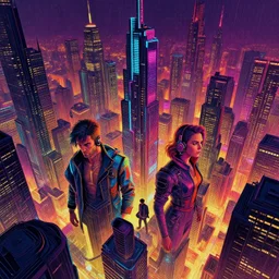 epic cyberpunk cityscape : blade runner, james guilleard, beeple, laurie greasley, dan mcpharlin : ornate, dynamic, particulate