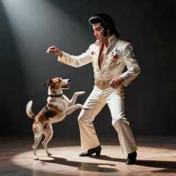 hound dog dancing like elvis presley