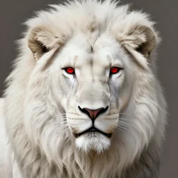 lion white mane. red eyes. digital painting, detailed, 8 k, trending on artstation, smooth, sharp focus artwork by mark arian, artgerm, mark keathley, greg rutkowski