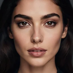 a portrait of a stunningly beautiful female, dark eyes, dark hair, olive skin, depth of field, zeiss lens, detailed, centered, artstation, fashion photoshoot, by Annie Leibovitz and Steve McCurry, David Lazar, Jimmy Nelsson, Breathtaking, 8k resolution, extremely detailed, beautiful, establishing shot, artistic, hyperrealistic, beautiful face, octane render