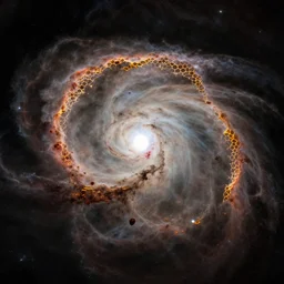 a photo of the honeycomb nebula by hubble