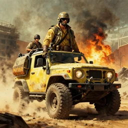 soviet underground mad max on zil artwork by greg rutkowski