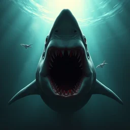 a anthropomorphic shark, horror, cinematic light, concept art by stanley lau