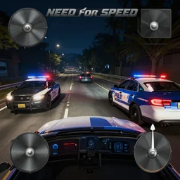 need for speed gameplay at night with police
