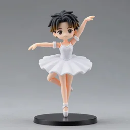 full body of the rapper juice wrld as a nendoroid! ballerina figurine, studio lighting, grey background, no shadow, trending on artstation, 8 k, highly detailed