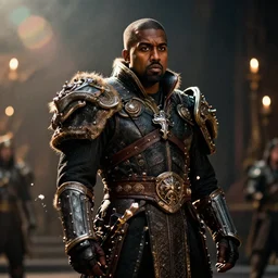 kanye west as emperor napoleon in warcraft, splash art, movie still, cinematic lighting, dramatic, octane render, long lens, shallow depth of field, bokeh, anamorphic lens flare, 8 k, hyper detailed, 3 5 mm film grain