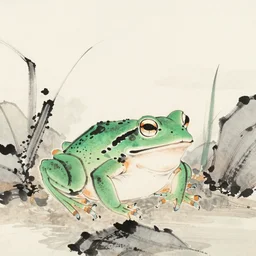 井 底 之 蛙, 中 国 传 统 绘 画,
