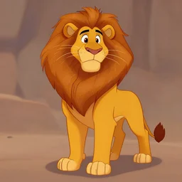 fullbody egyptian lion character design of a disney egyptian lion. egyptian lion deviantart adoptable, style of maple story and zootopia, disney portrait studio lighting by jessica rossier and brian froud in the style of disney, traditional artstation