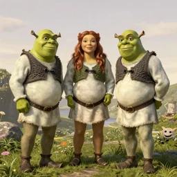 fiona from shrek as the three graces by peter paul rubens