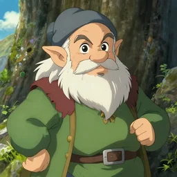 gimli the dwarf in an anime world, incredibly detailed, ultra realistic, satoshi kon