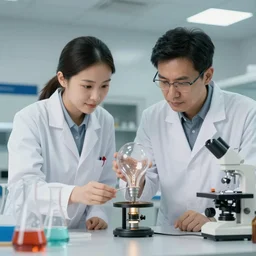 scientists discovering a great invention