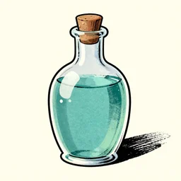illustration of health potion, by tony diterlizzi