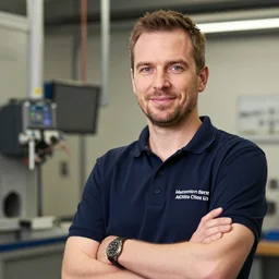 a portrait photo of nicholas nader, technician in liechtenstein, by melanie homenick