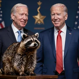 racoon punch biden and trump