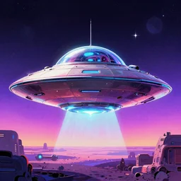 a ufo, retrowave epic art, trending on art station