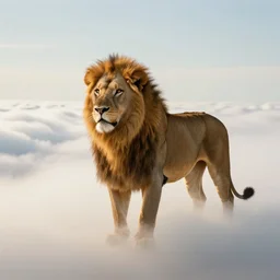 A lion on the clouds