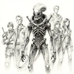 beautiful ink sketch, dieselpunk high fantasy, a facehugger, by chris riddell, ilya kuvshinov, wlop, krenz kushart, boris vallejo, ayami kojima and ayami kojima