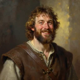 greg manchess oil matte portrait painting, happy medieval peasant, all emotions, medieval, fantasy, wonderful masterpiece highly detailed, scifi, beautiful cinematic light deep focus, elegant, digital painting, smooth, sharp focus, golden ratio, dramatic illumination, ultra realistic, 4 k, art by greg rutkowski wlop rossdraws