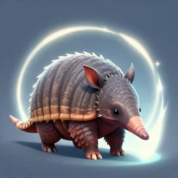 god in the form of an armadillo emitting aura, 1 9 6 0, life magazine photo, natural colors, metropolitan museum, kodak, 8 k, very detailed, high resolution, product photo,