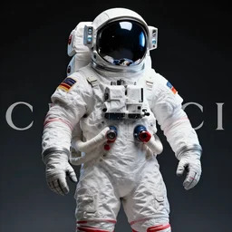spaceman in astronaut suit by gucci luxury design concept art detailed