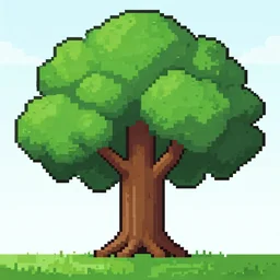 giant tree ,pixel art