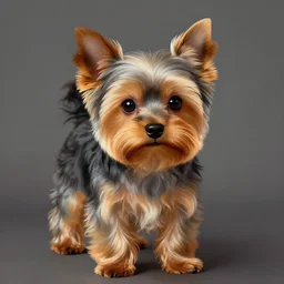 A beautiful portrait of grey puppy yorkshire terrier, digital art by Eugene de Blaas and Ross Tran, vibrant color scheme, highly detailed, in the style of romanticism, cinematic, artstation, Greg rutkowski