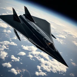 a single lockheed sr - 7 1 blackbird and lockheed martin f 3 5 hybrid, dslr