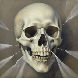 the fine silk breaks the death that came there, meaningful, abstract, illustration, metaphoric, painting