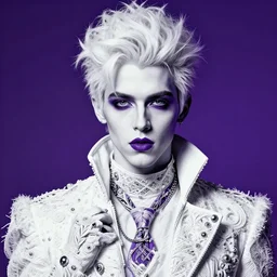 hyper realistic prince, art by andy warhol, intricate, ultra detailed, photorealistic, white and purple colors, octane render, 4 k, 8 k