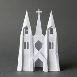 paper origami, St. Mary Cathedral, San Francisco,