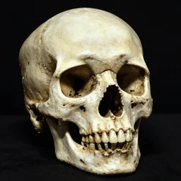 a skull in the style of zdzislaw beksinski